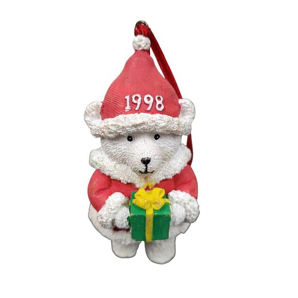 Vintage 1999 Santa Bear Christmas Ornaments 16pcs 15 Year Set Marshall Fields - Picture 15 of 16